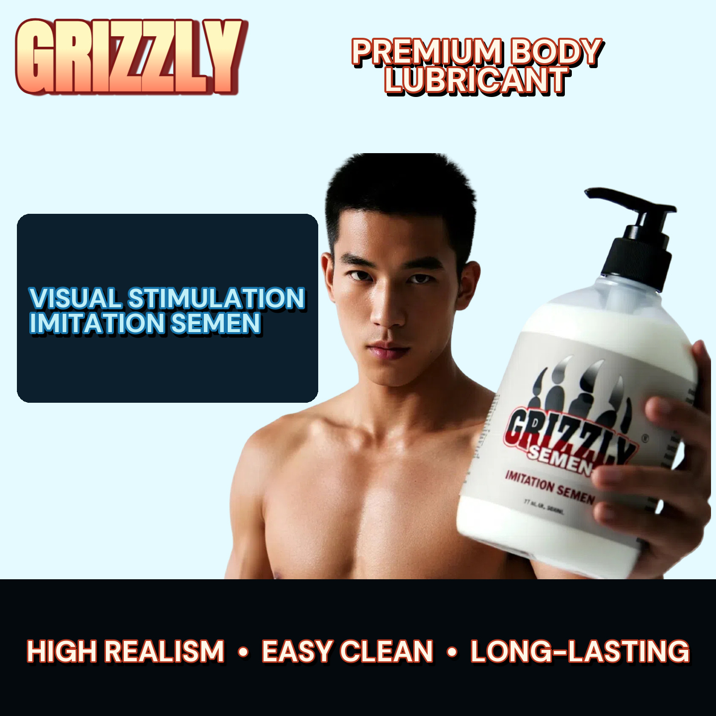 Premium Realistic Imitation Semen Lubricant – Creamy Long-Stretch Texture, Long-Lasting Glide & Easy Cleanup, 500 ml Pump Bottle