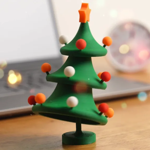 3D Printed Dancing Christmas Tree Decompression Toy: Festive Fun & Stress Relief in One!