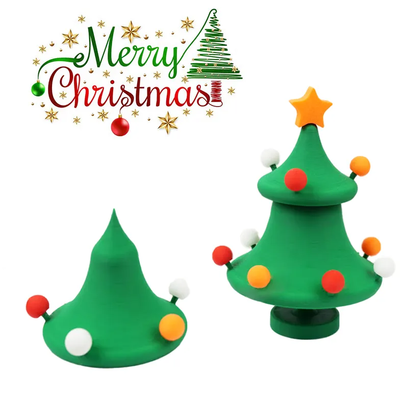 3D Printed Dancing Christmas Tree Decompression Toy: Festive Fun & Stress Relief in One!