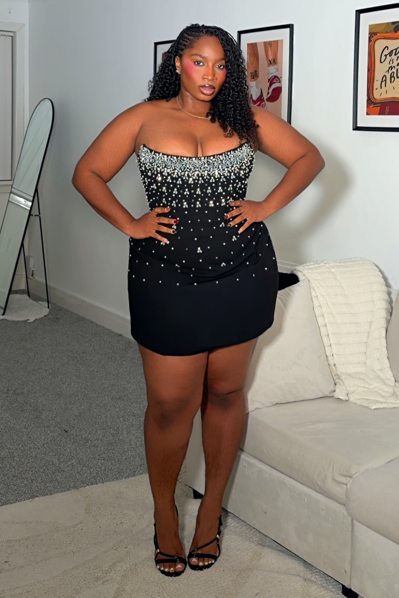 Mavis Strapless Diamond Mini Dress