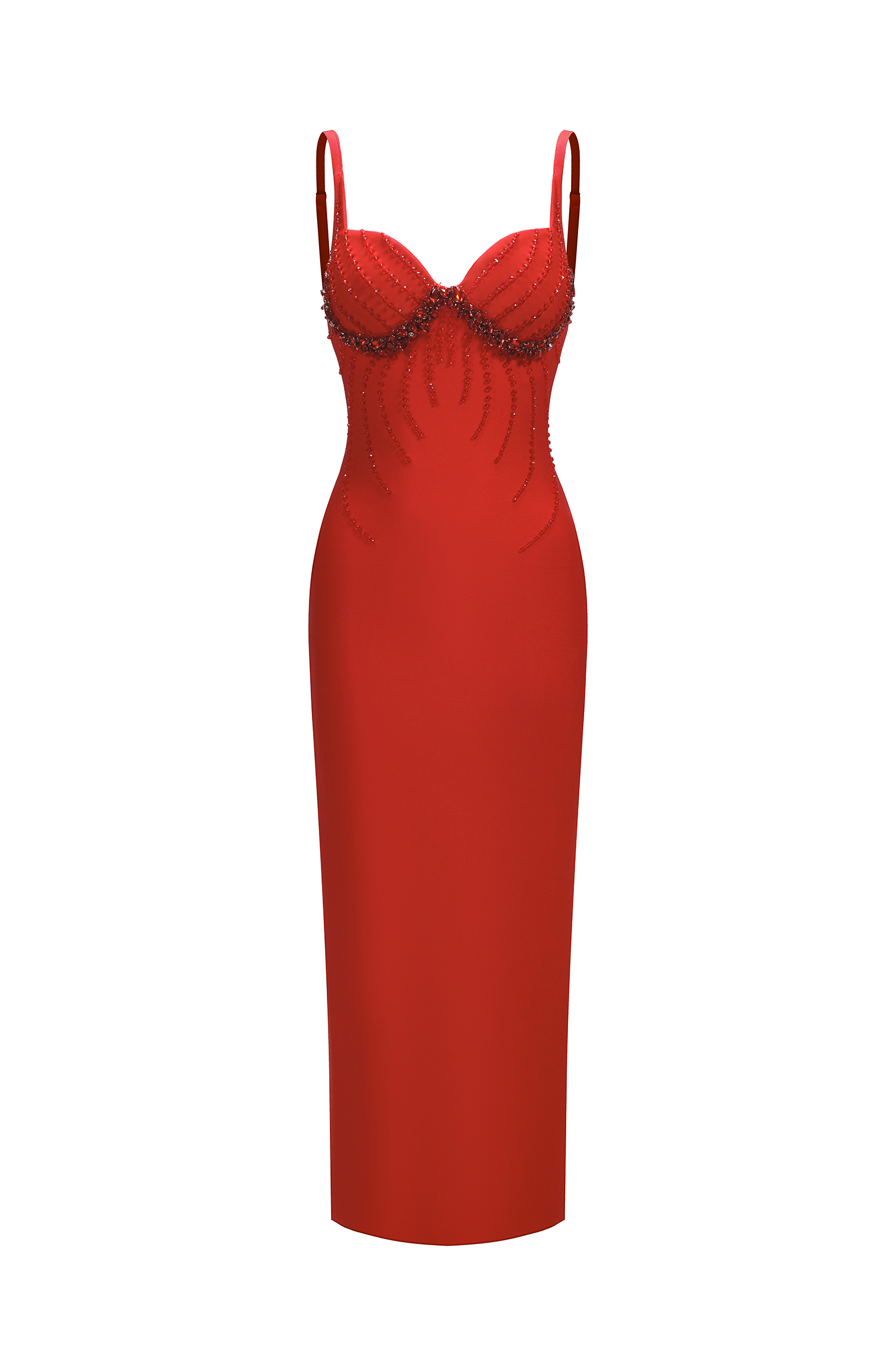 Shaha Sleeveless Diamond Bandage Maxi Dress