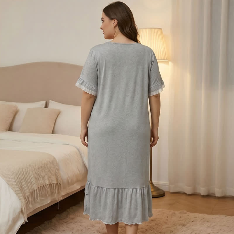 Tencel Lace Nightgown Loungewear - image 6