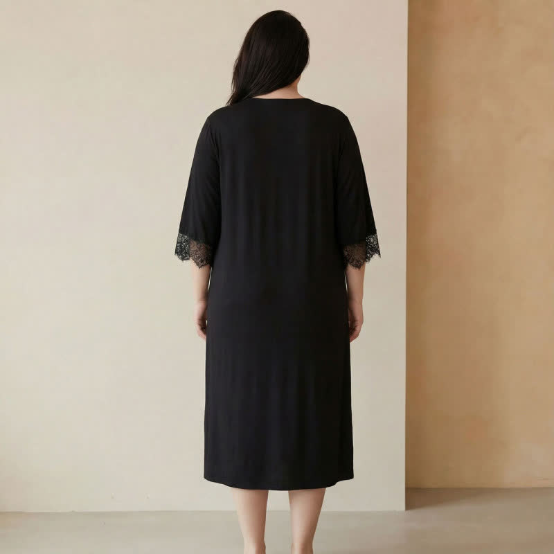 Lace Trim Nightgown Loungewear - image 7