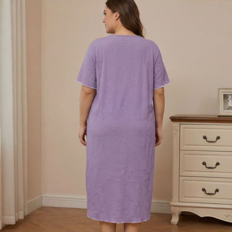 Lavender Nightgown Lace Loungewear - image 4