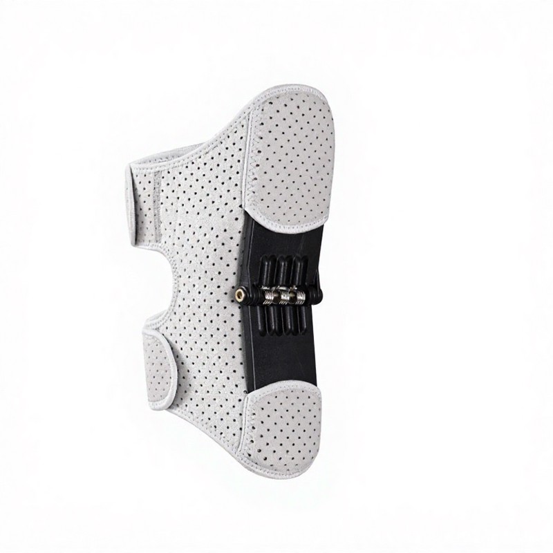 Breathable Carbon Spring Compression Knee Brace - Grey - XL - image 6