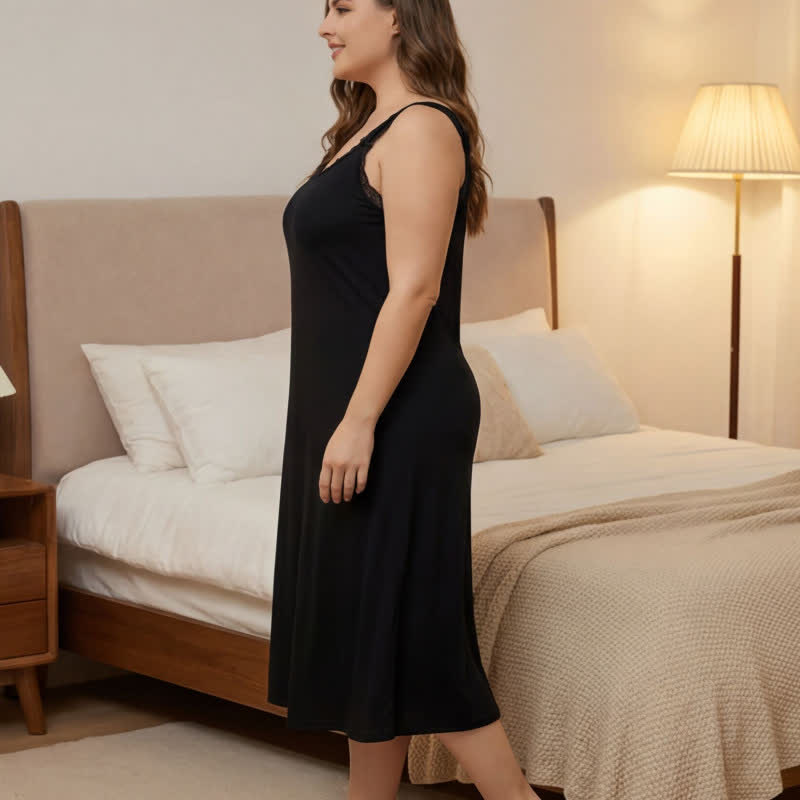 Lace Trim Nightgown Loungewear - image 6