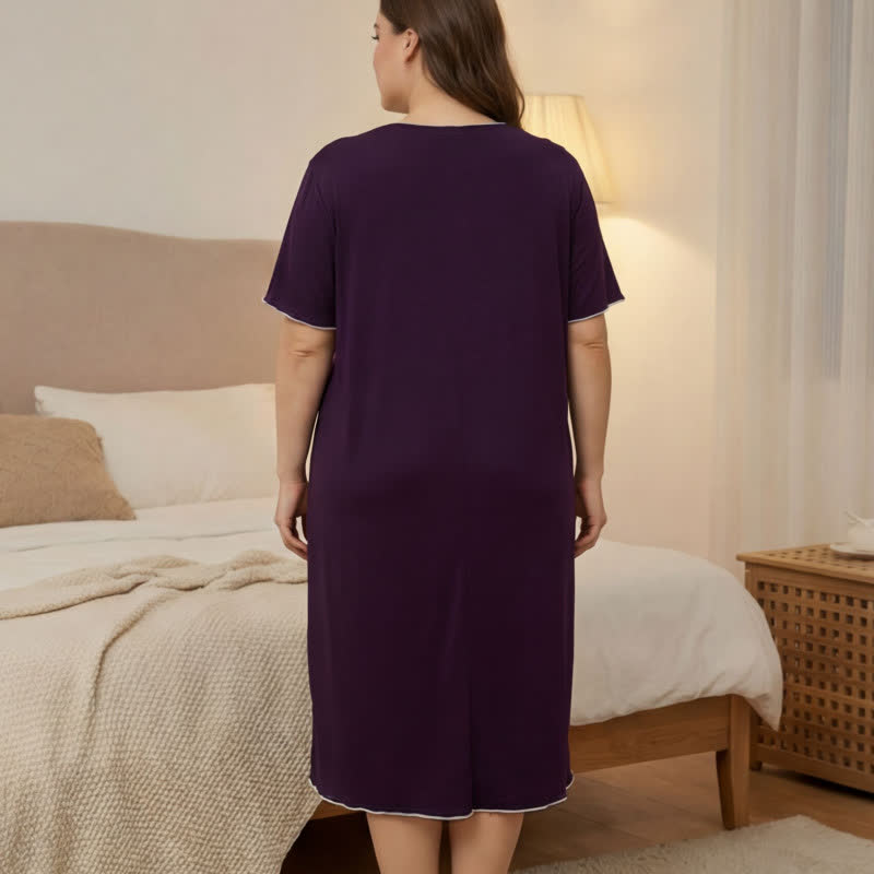 Elegant Bow Trim Loungewear - image 4