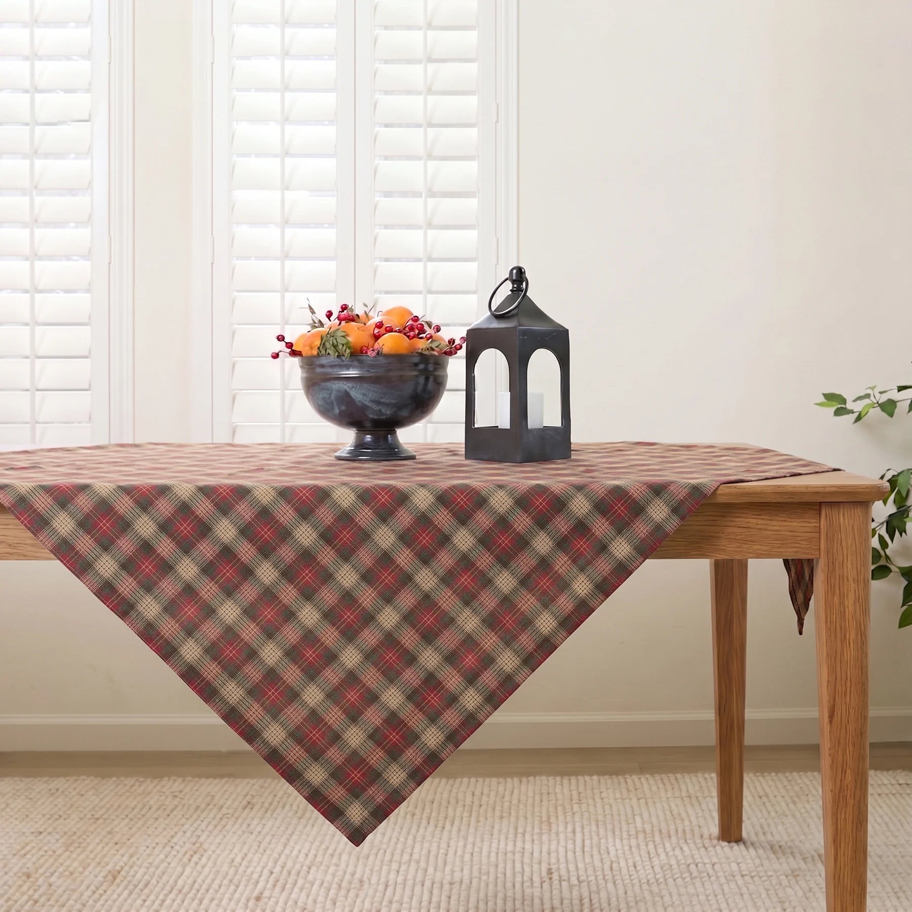 Plaid Table Throw