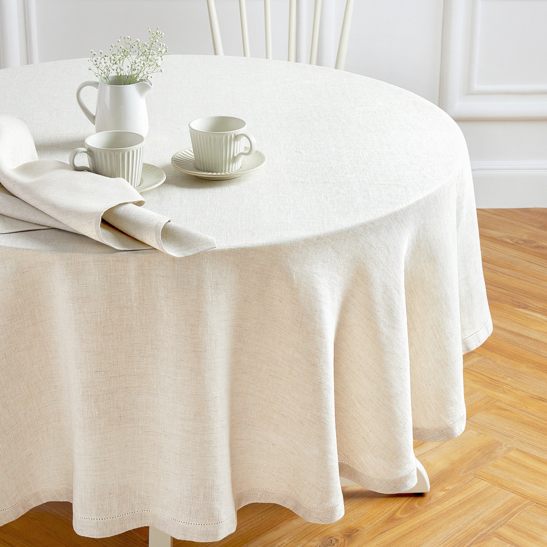 Sonoma Hemstitch Round Tablecloth