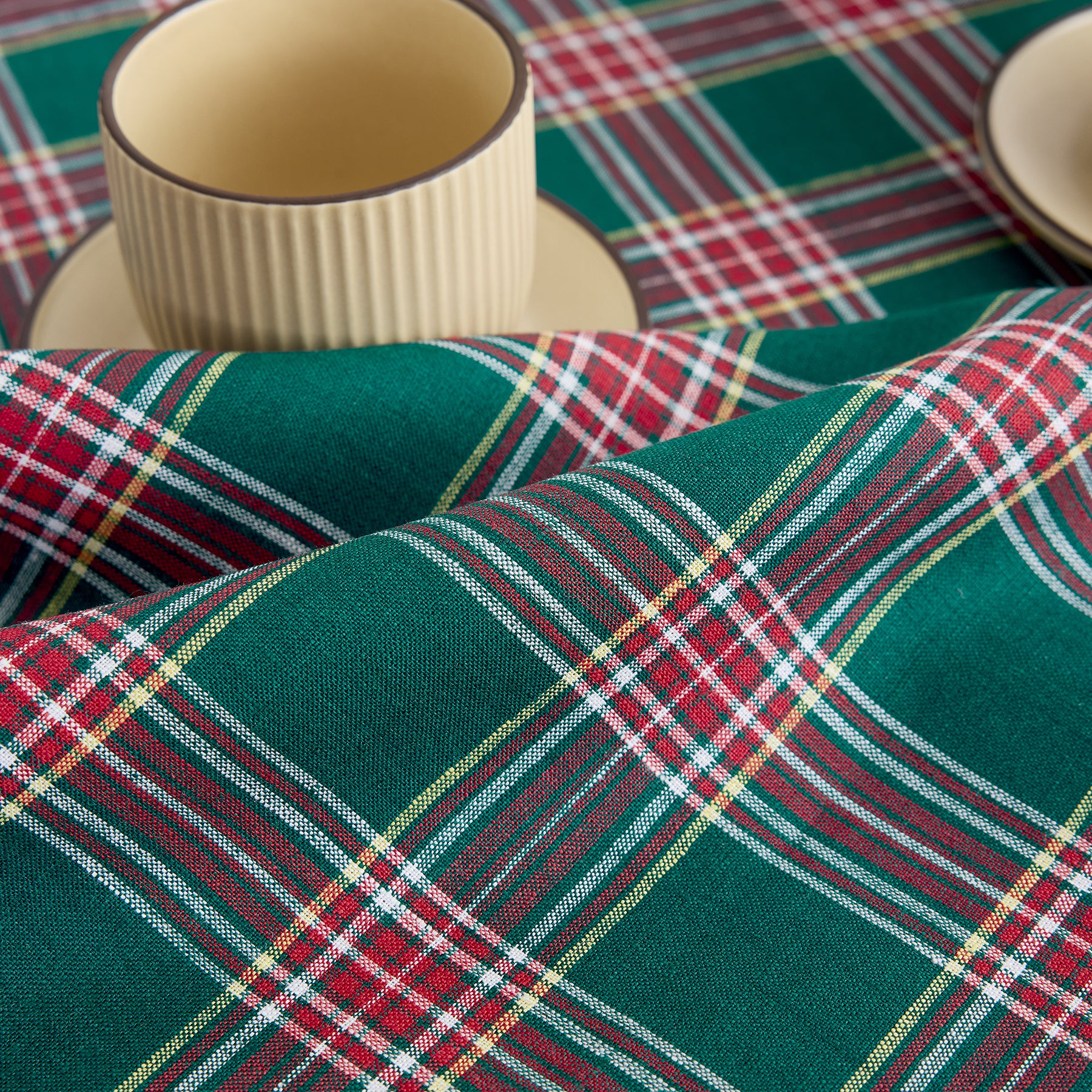 Green Tartan Plaid Table Runner