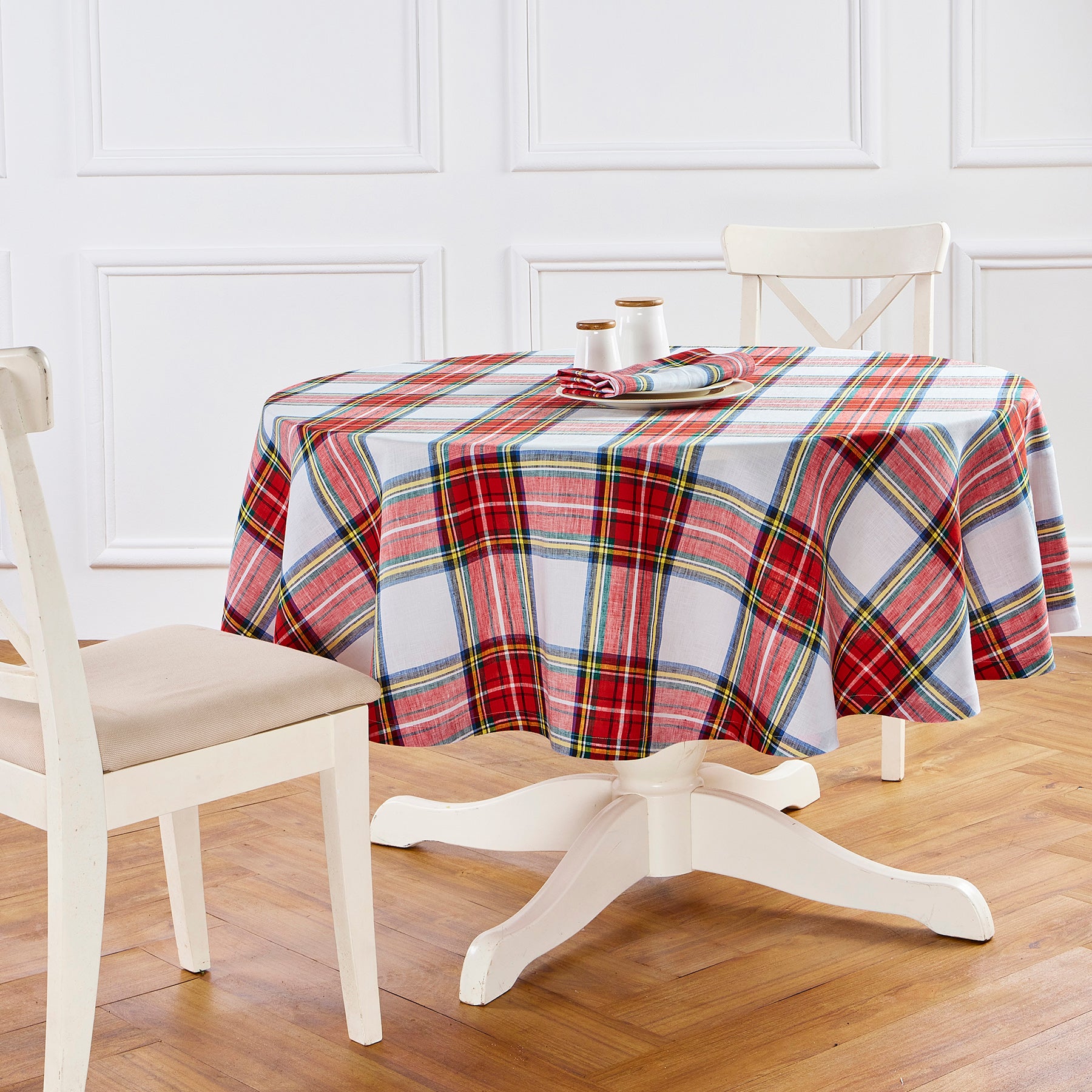 Plaid Round Tablecloth