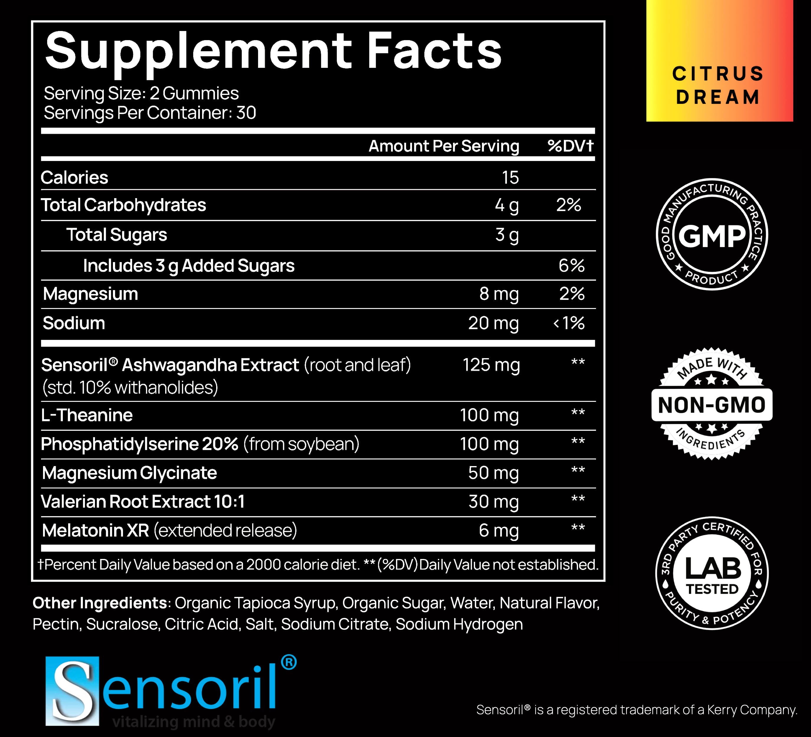2,450mg Extra Strength Melatonin XR Sleep Gummies w. Slow Release Melatonin, Magnesium Theanine & Sensoril Ashwagandha