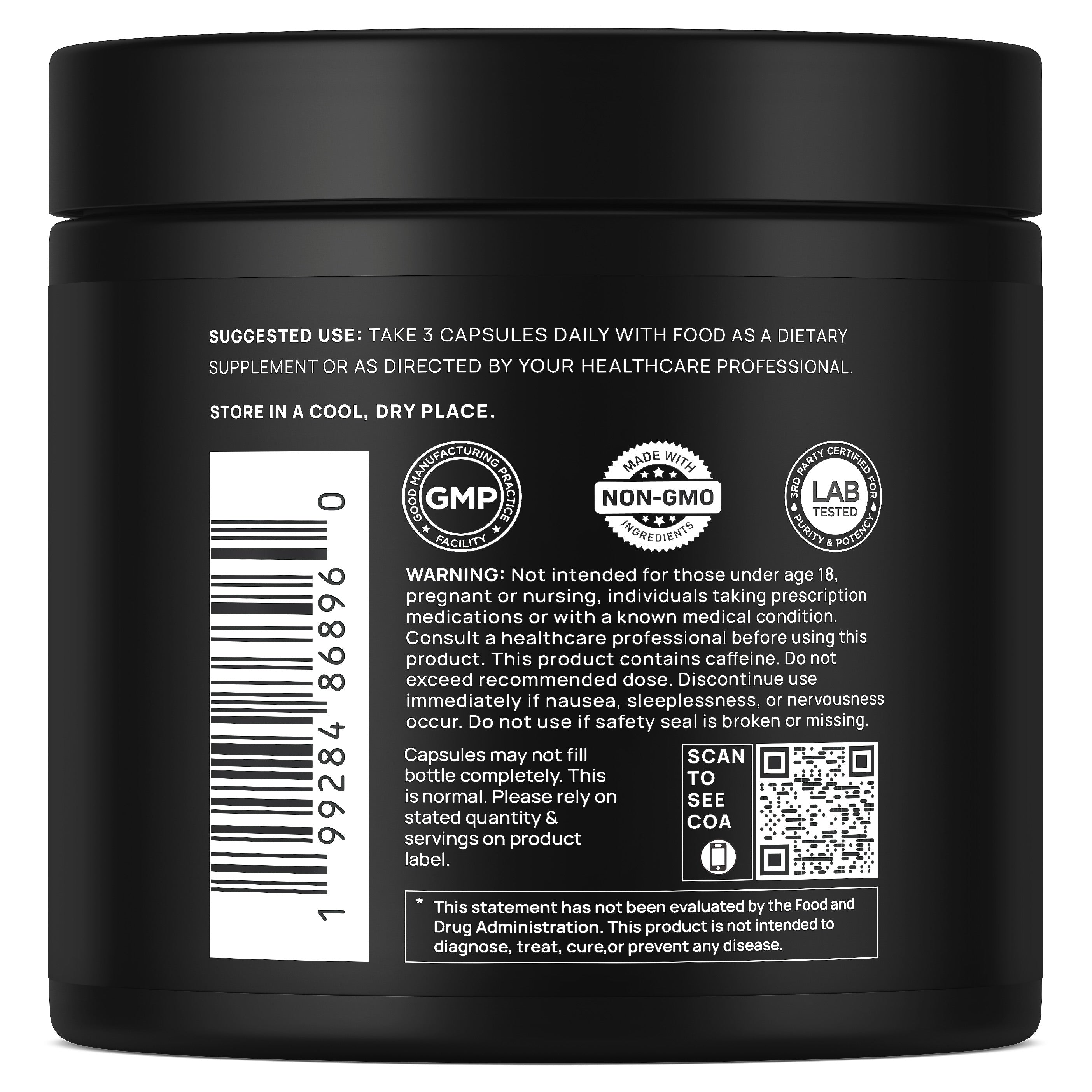 ULTRA MALE® Premium Testosterone Booster for Men w. 100:1 Shilajit, 40:1 Black Maca, Ashwagandha 25%, Tongkat Ali 10%