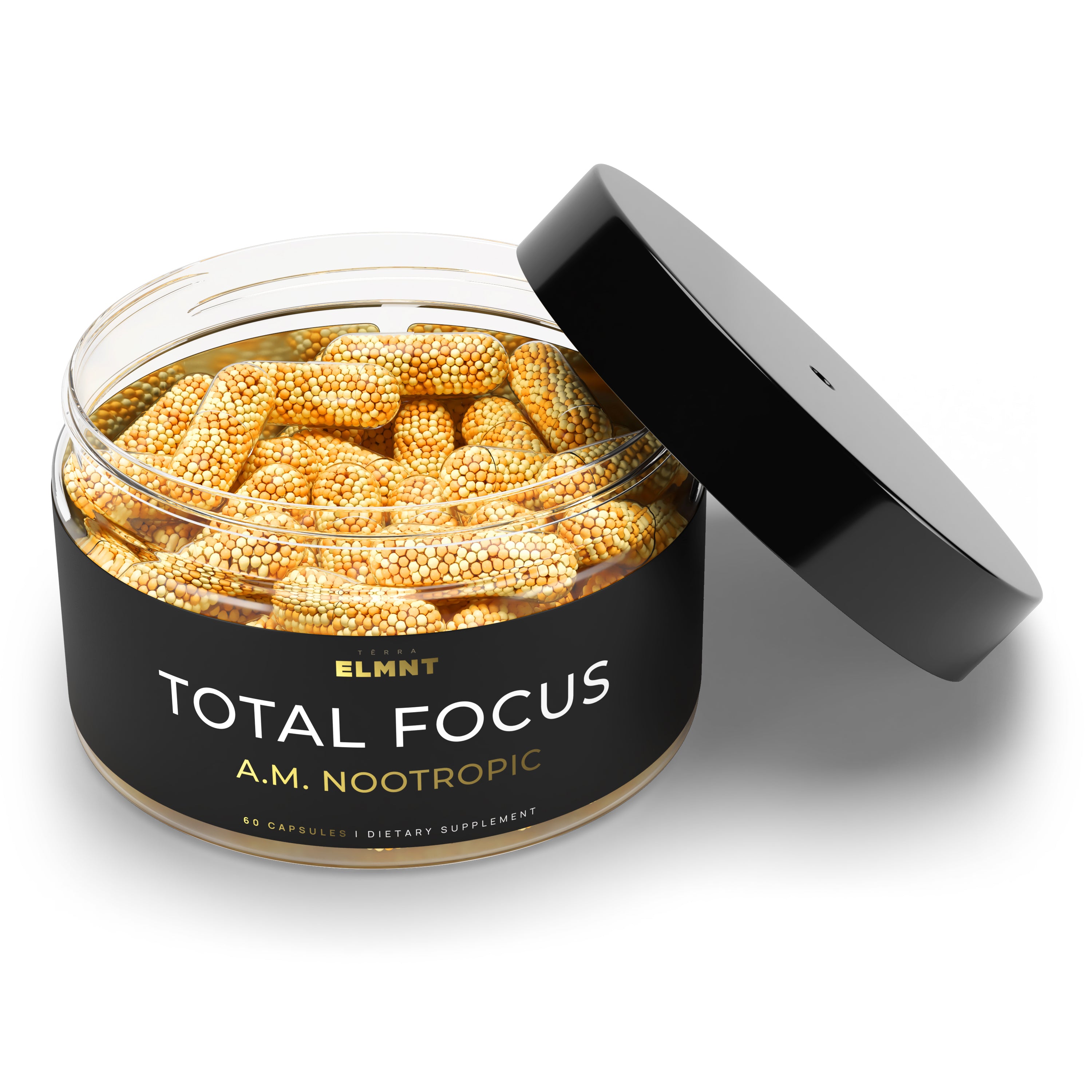 AMPM Nootropic Total Focus + Calm 9X Strength w. Caffeine, L-Theanine, Alpha GPC, L-Tyrosine, Ashwagandha