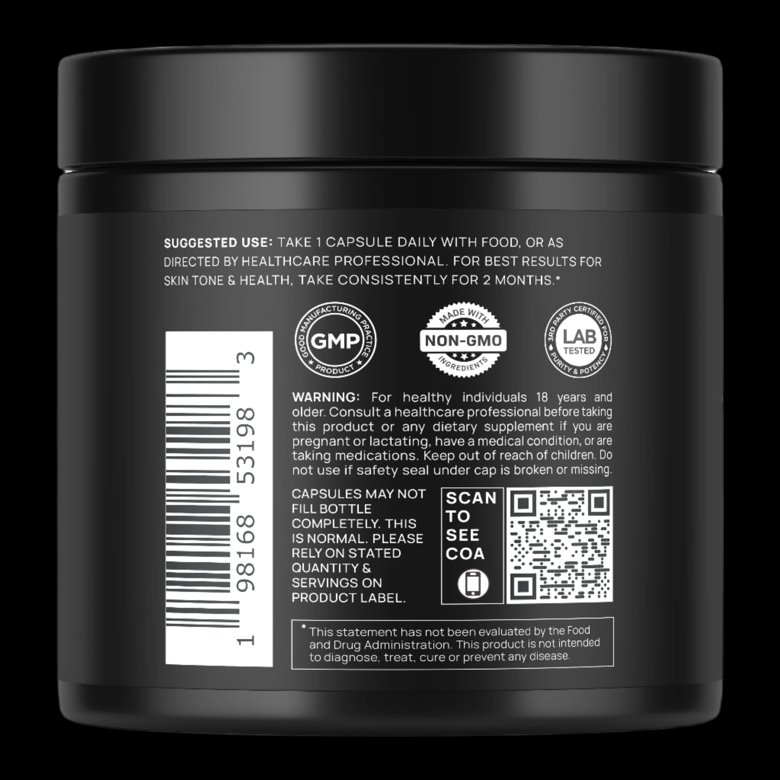 Astaxanthin 24mg + Lycopene 50mg Clinical Strength Carotenoids Skin Supplement w. 100% Natural from MicroAlgae