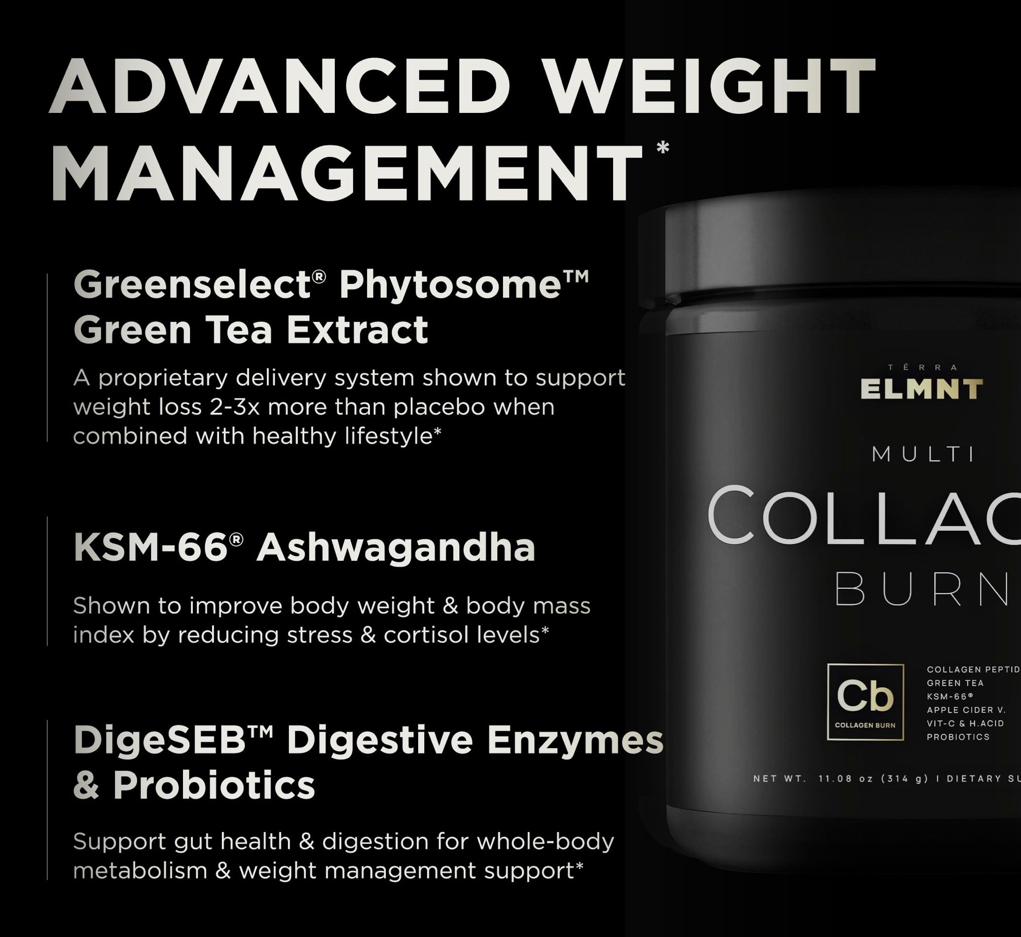 Super Collagen Powder for Women Weight Loss + Beauty w. Probiotics, Hyaluronic Acid, ACV, KSM-66, Biotin