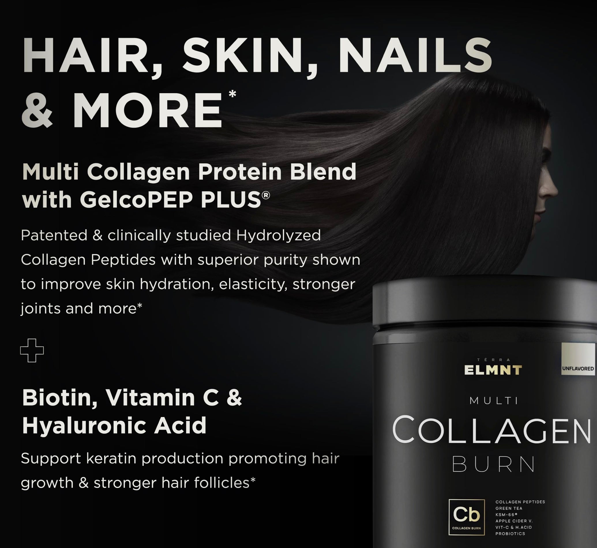 Super Collagen Powder for Women Weight Loss + Beauty w. Probiotics, Hyaluronic Acid, ACV, KSM-66, Biotin