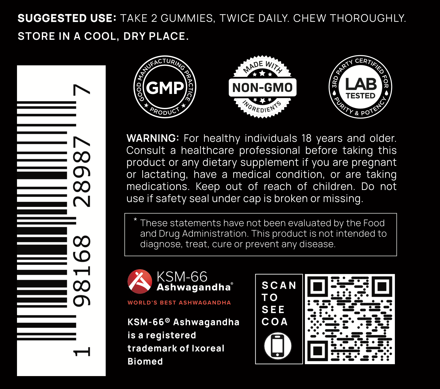 4,050mg Libido Booster for Women KSM-66 Ashwagandha Gummies w. 30x Strength Red Maca Root