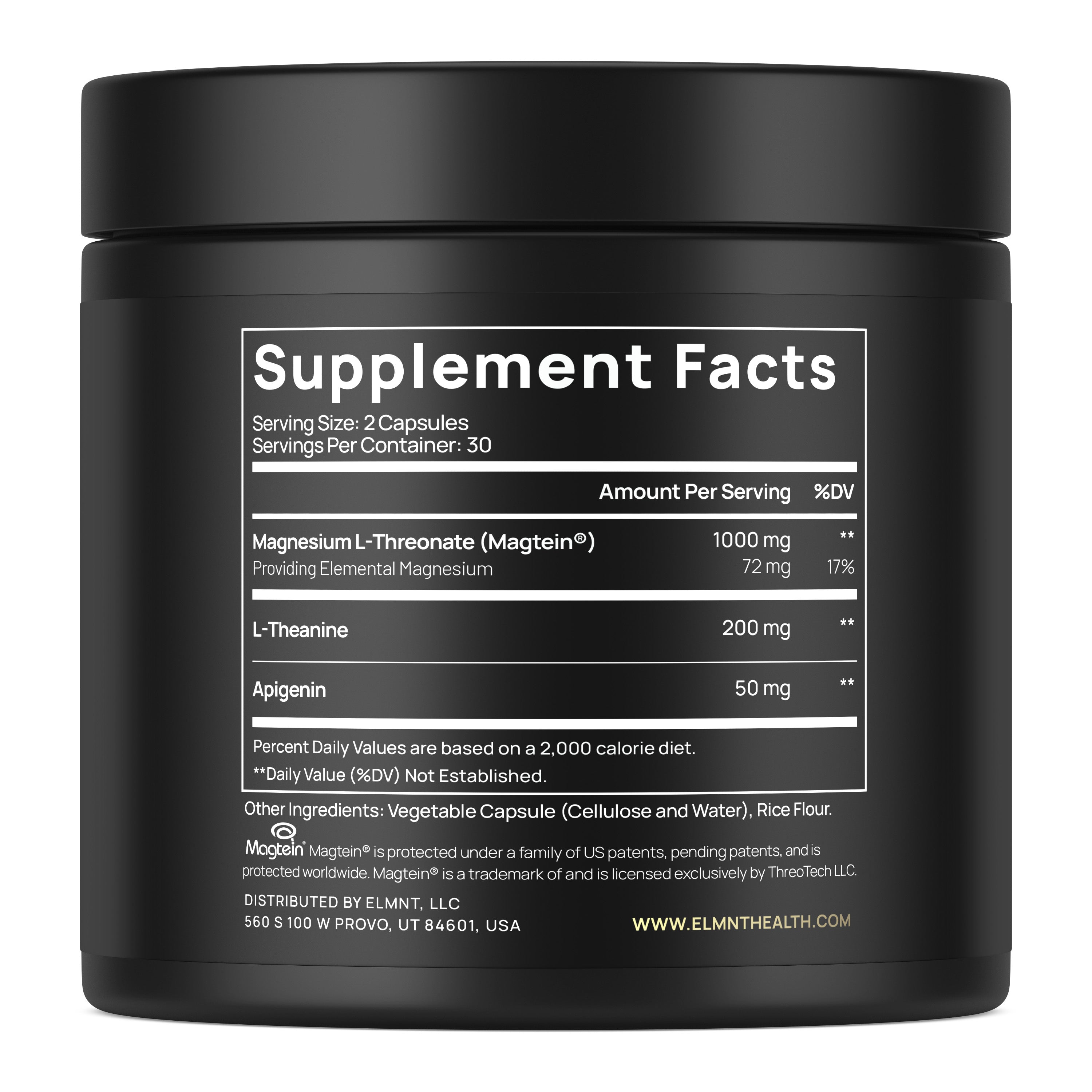 Triple Sleep Magnesium L-Threonate w. Apigenin, Theanine & Magtein Magnesium L Threonate
