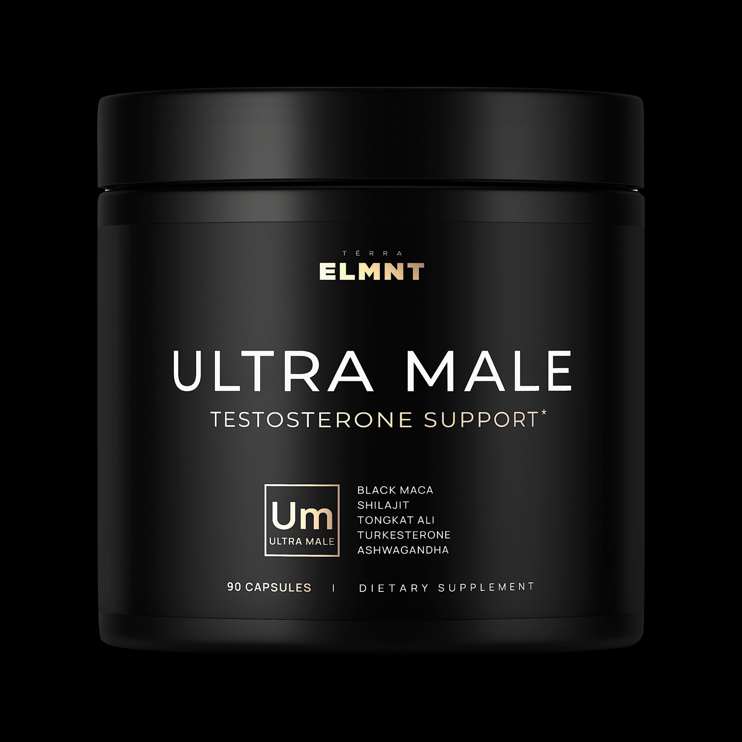 ULTRA MALE® Premium Testosterone Booster for Men w. 100:1 Shilajit, 40:1 Black Maca, Ashwagandha 25%, Tongkat Ali 10%