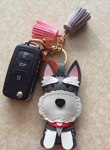 Schnauzer Keyring Custom Dog key ring Dog Key chain