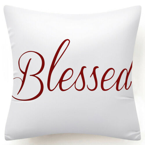 Throw PILLOW COVER Christmas Red White Xmas Double-Sided Cushion Case 18x18" 