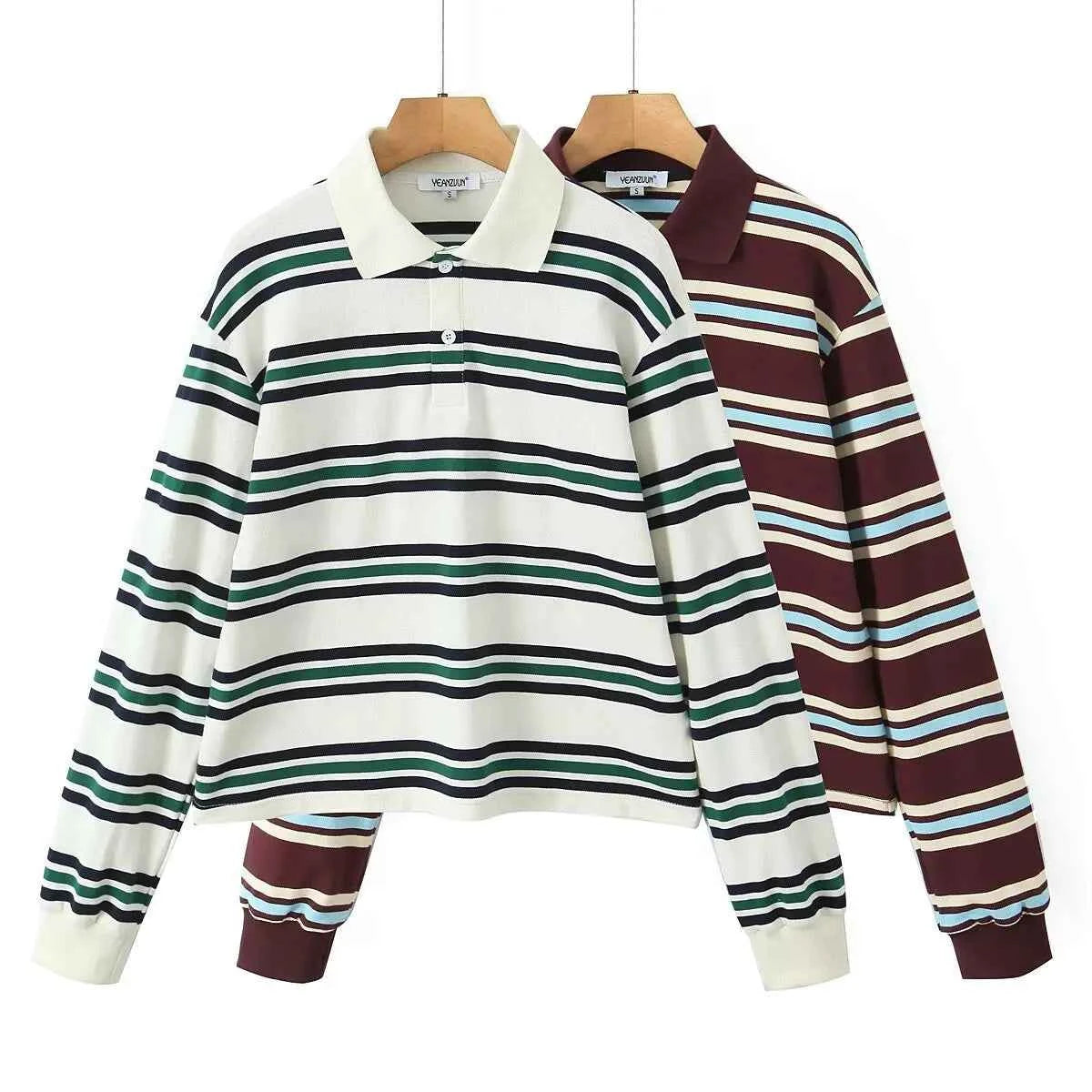 Women's Striped Polo Shirt 