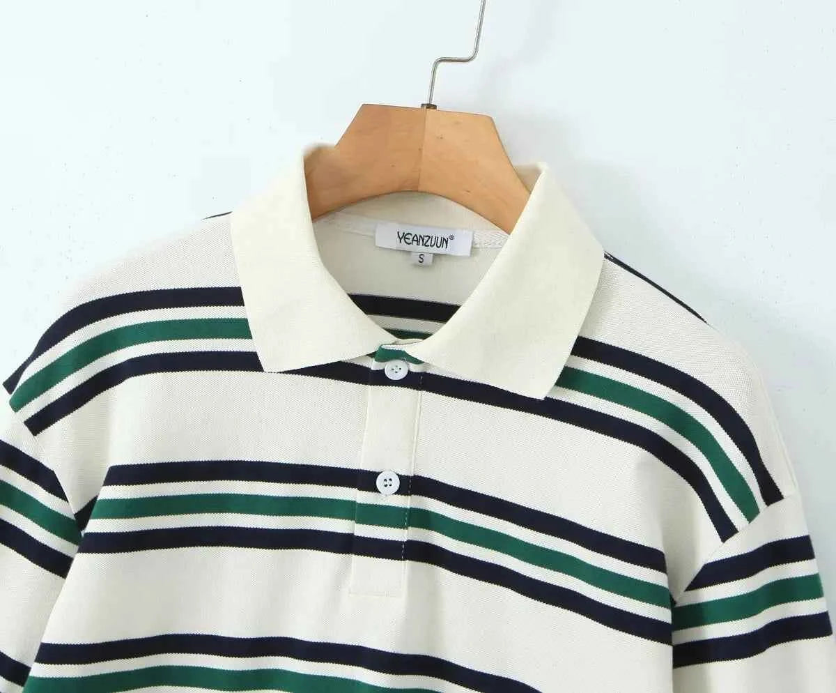 Women's Striped Polo Shirt 