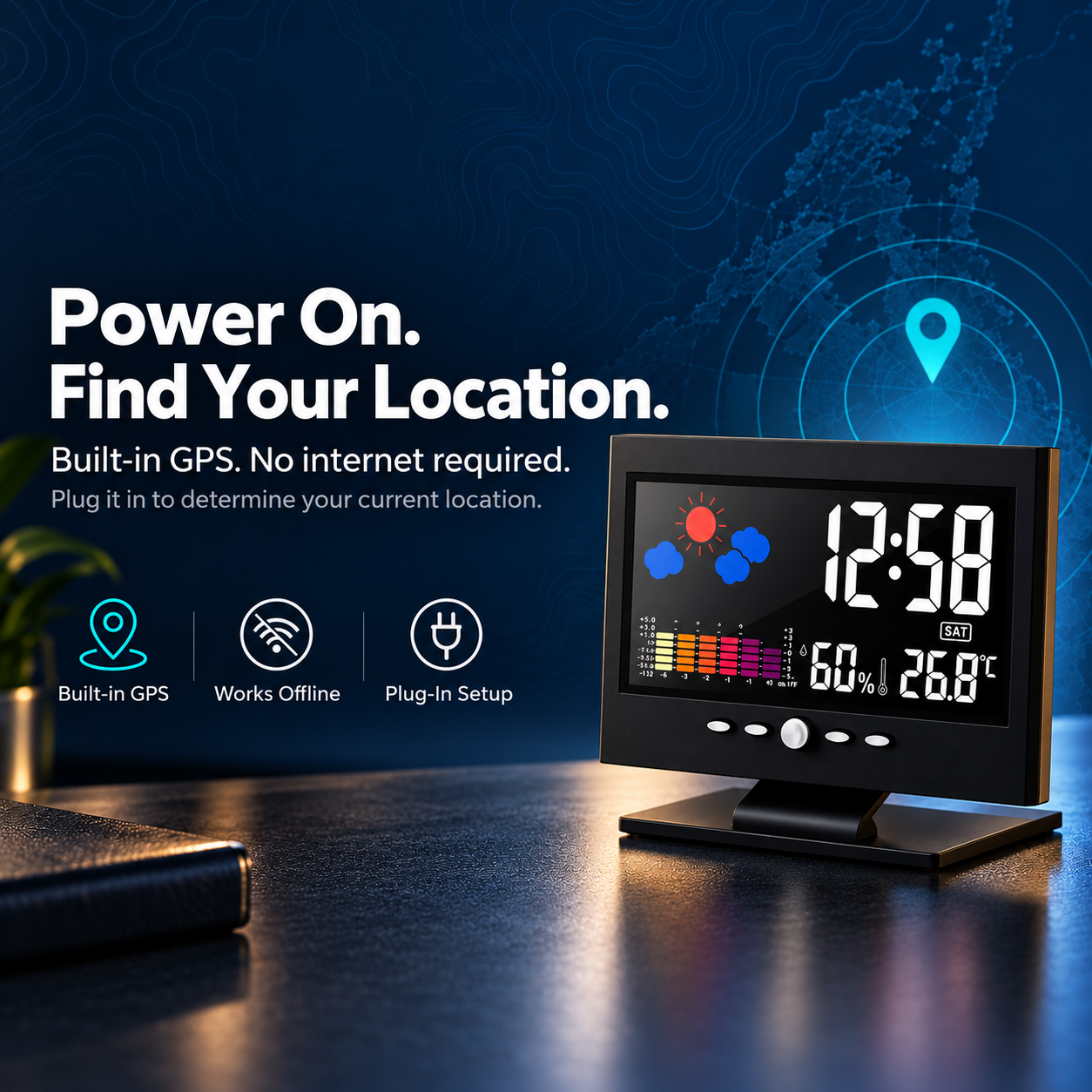 🔥LED Weather Alarm Clock ✅ No Internet Required ✅ GPS ✅ AI Chat ✅ Hyperlocal Rain Forecast ✅ Temp, Humidity & CO₂ Monitoring ✅ Indoor & Outdoor