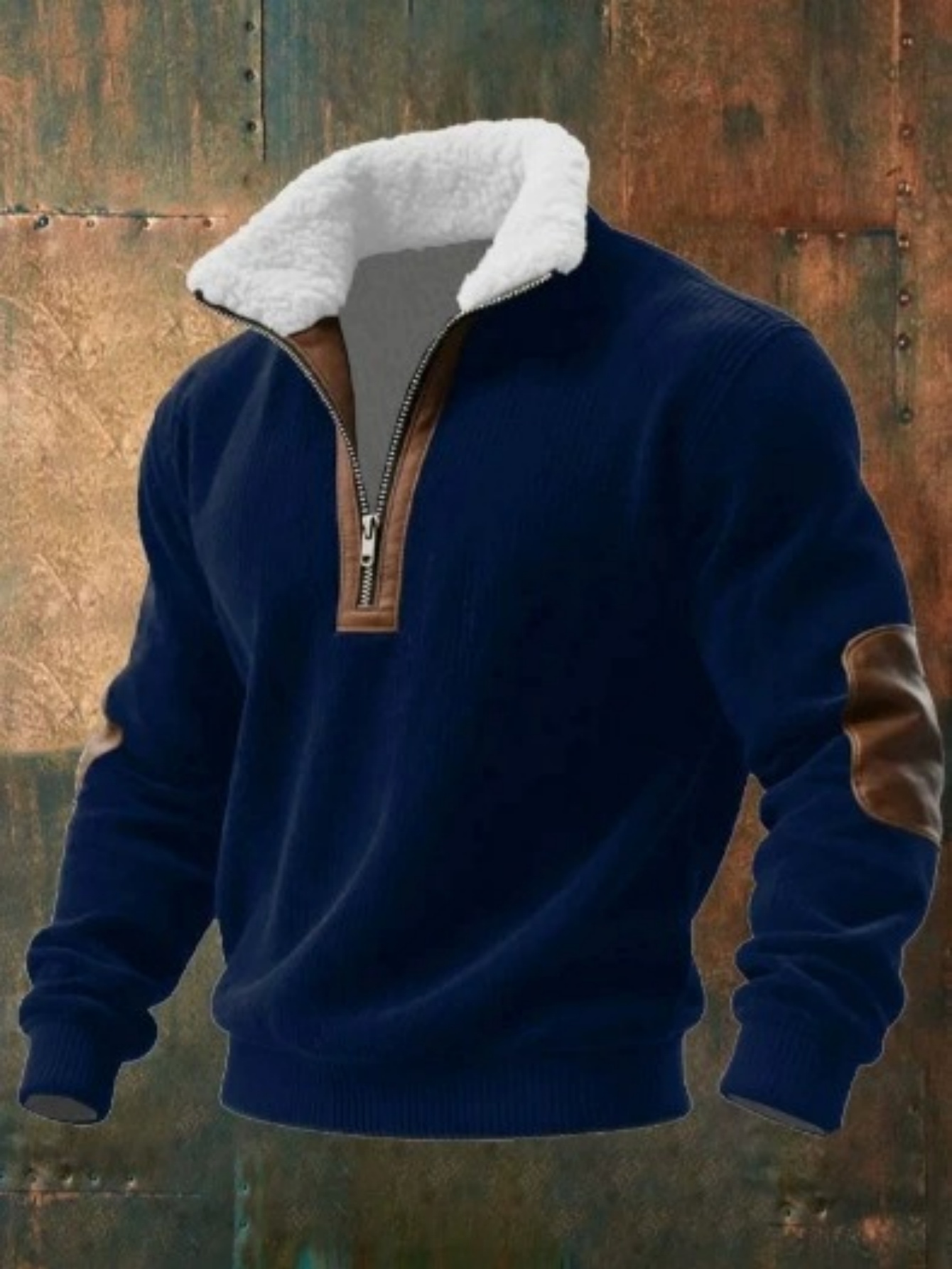 🛠️ Men’s Casual Stand Collar Top Quarter-Zip Fleece Pullover