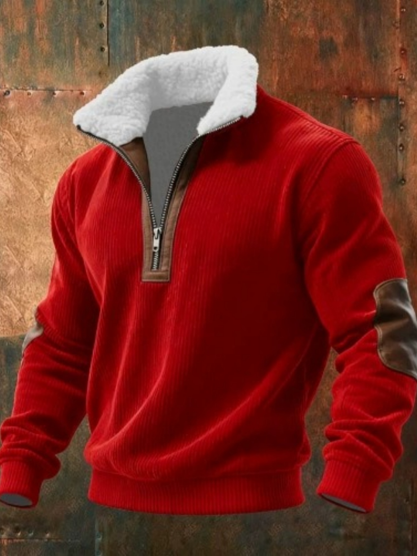 🛠️ Men’s Casual Stand Collar Top Quarter-Zip Fleece Pullover