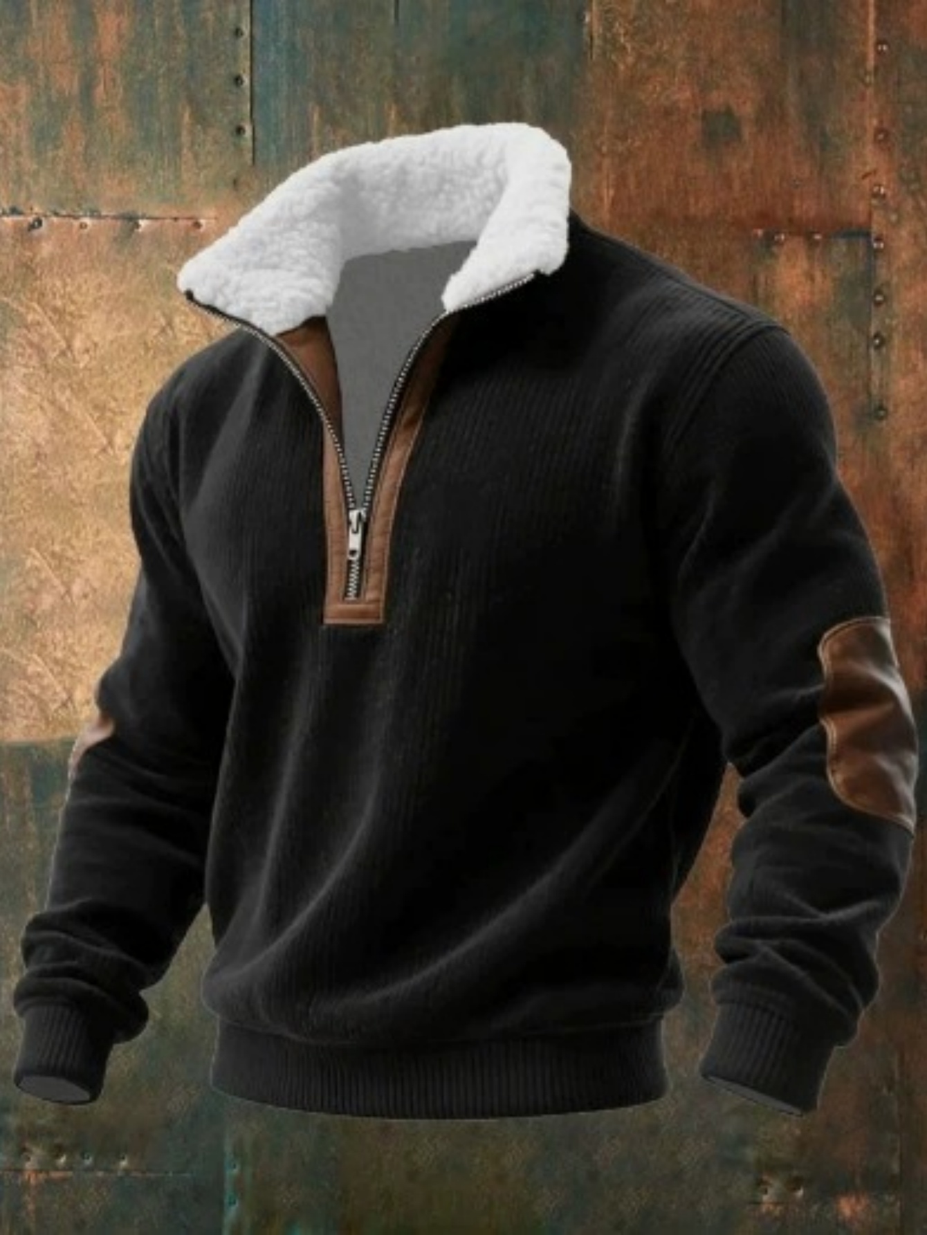 🛠️ Men’s Casual Stand Collar Top Quarter-Zip Fleece Pullover