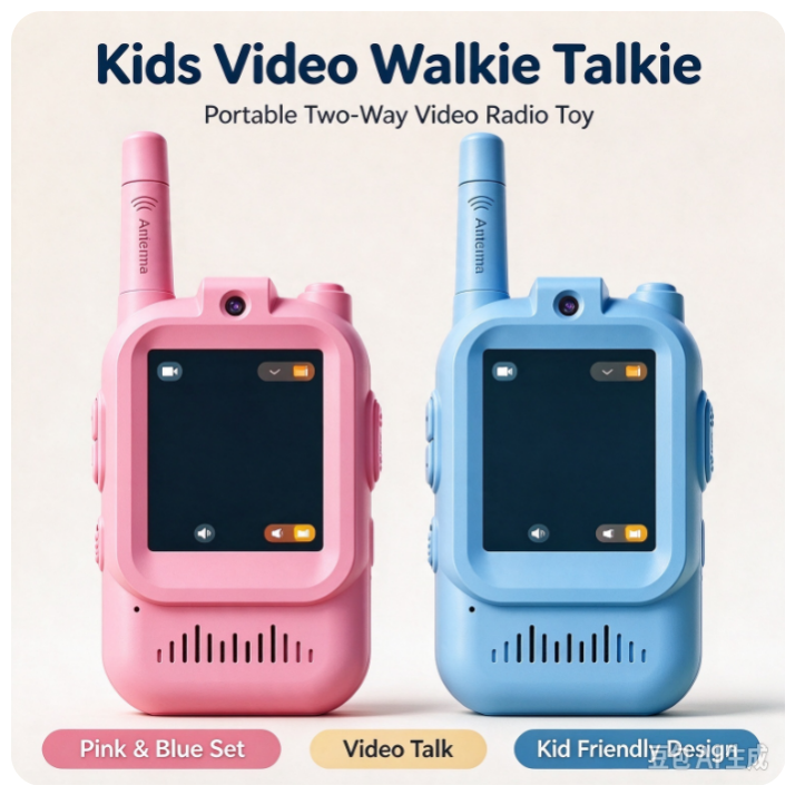 VOXIRA WIFI Kids Video Walkie Talkies Toy Set, 2 Pack Rechargeable Video Intercom
