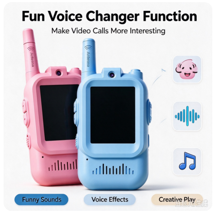 VOXIRA WIFI Kids Video Walkie Talkies Toy Set, 2 Pack Rechargeable Video Intercom