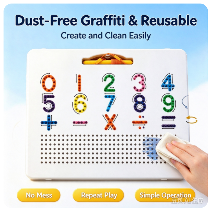 VOXIRA Magnetic Number Drawing Board, Kids Preschool Math Learning Toy