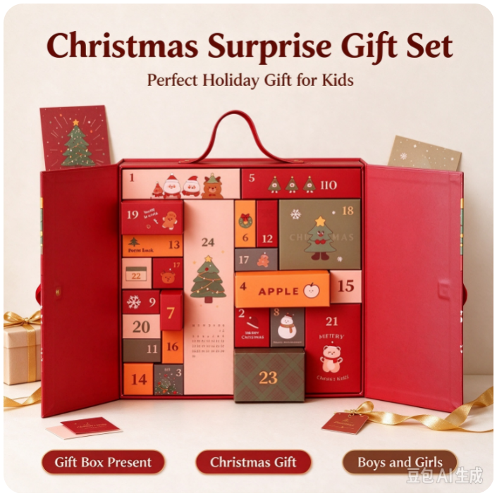 VOXIRA Christmas Advent Calendar Gift Box, 24 Days Countdown Surprise Box