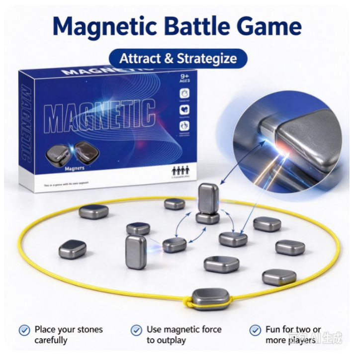 VOXIRA Magnetic Effect Battle Board Game, Multiplayer Strategy Table Game 