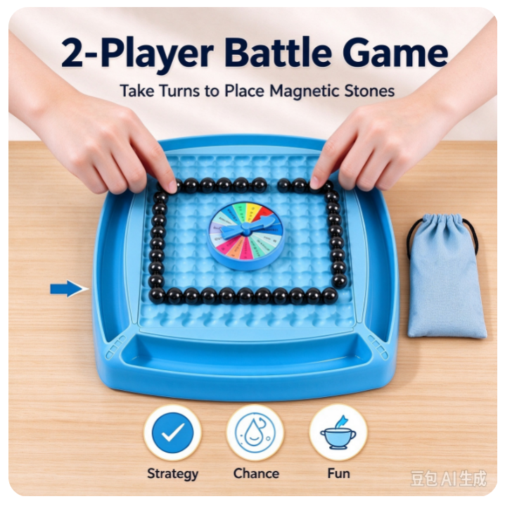 VOXIRA Magnetic Mine Battle Board Game, 2-Player Interactive Tabletop Game with Punishment Wheel