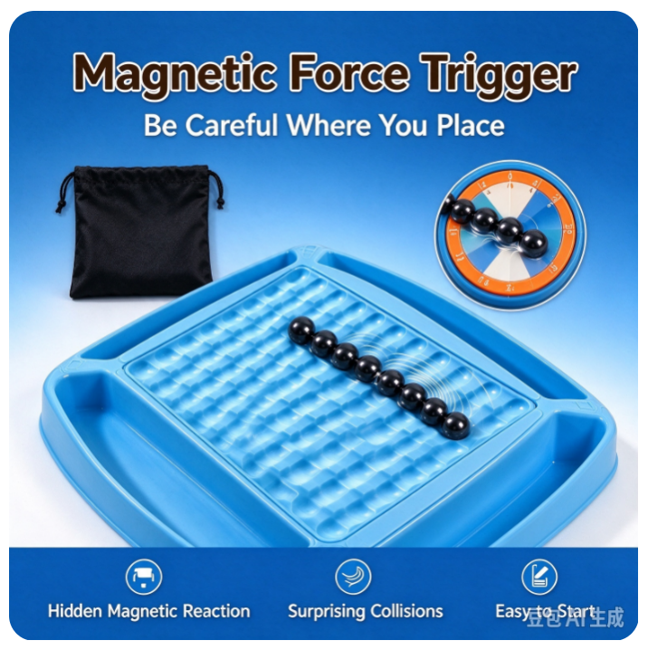 VOXIRA Magnetic Mine Battle Board Game, 2-Player Interactive Tabletop Game with Punishment Wheel