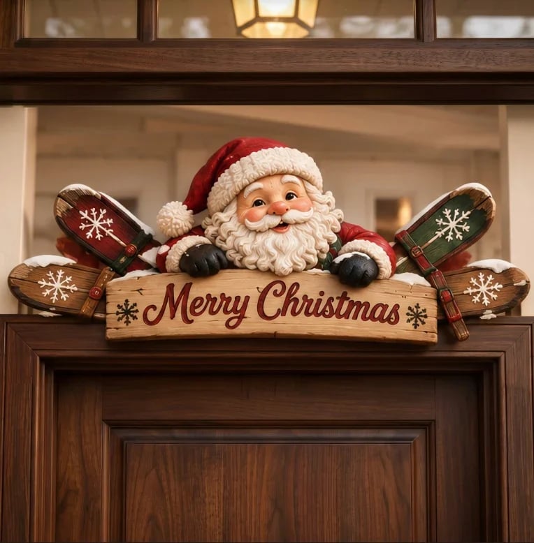 🔥HOT SALE🔥❄️🎿 | Rustic Winter Mountain Cabin Door Frame Decor, Christmas Above-Door Wall Sign, Seasonal Porch Home Ornament