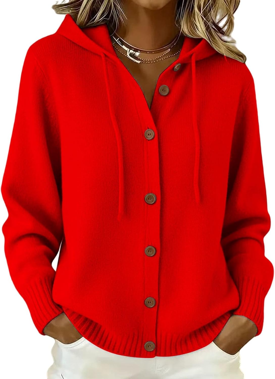 Cashmere Cardigan Sweaters for Women Plus Size Hooded Cardigan