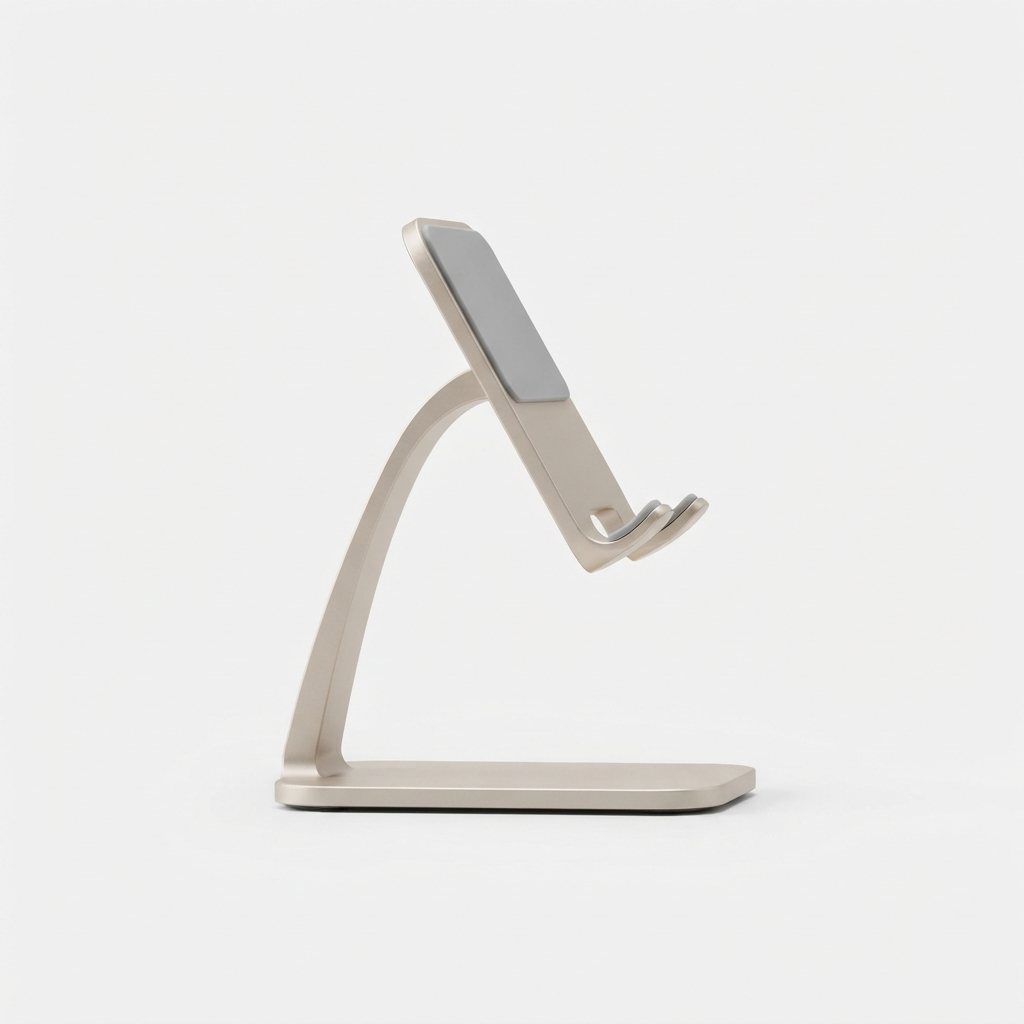 Minimal beige bedside phone stand