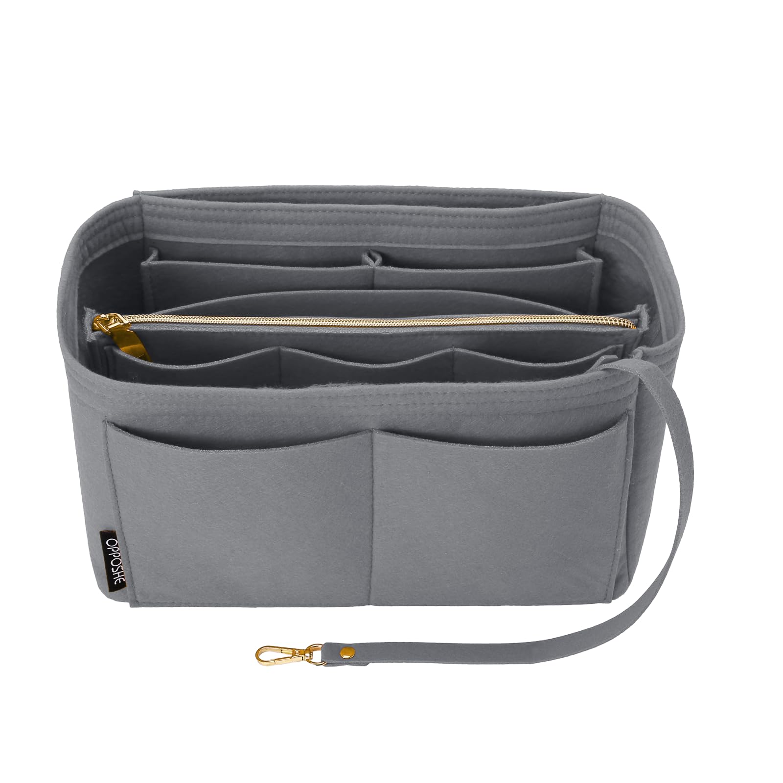OPPOSHE Purse Organizer Insert, Softened Felt Bag Organizer Insert for Tote
