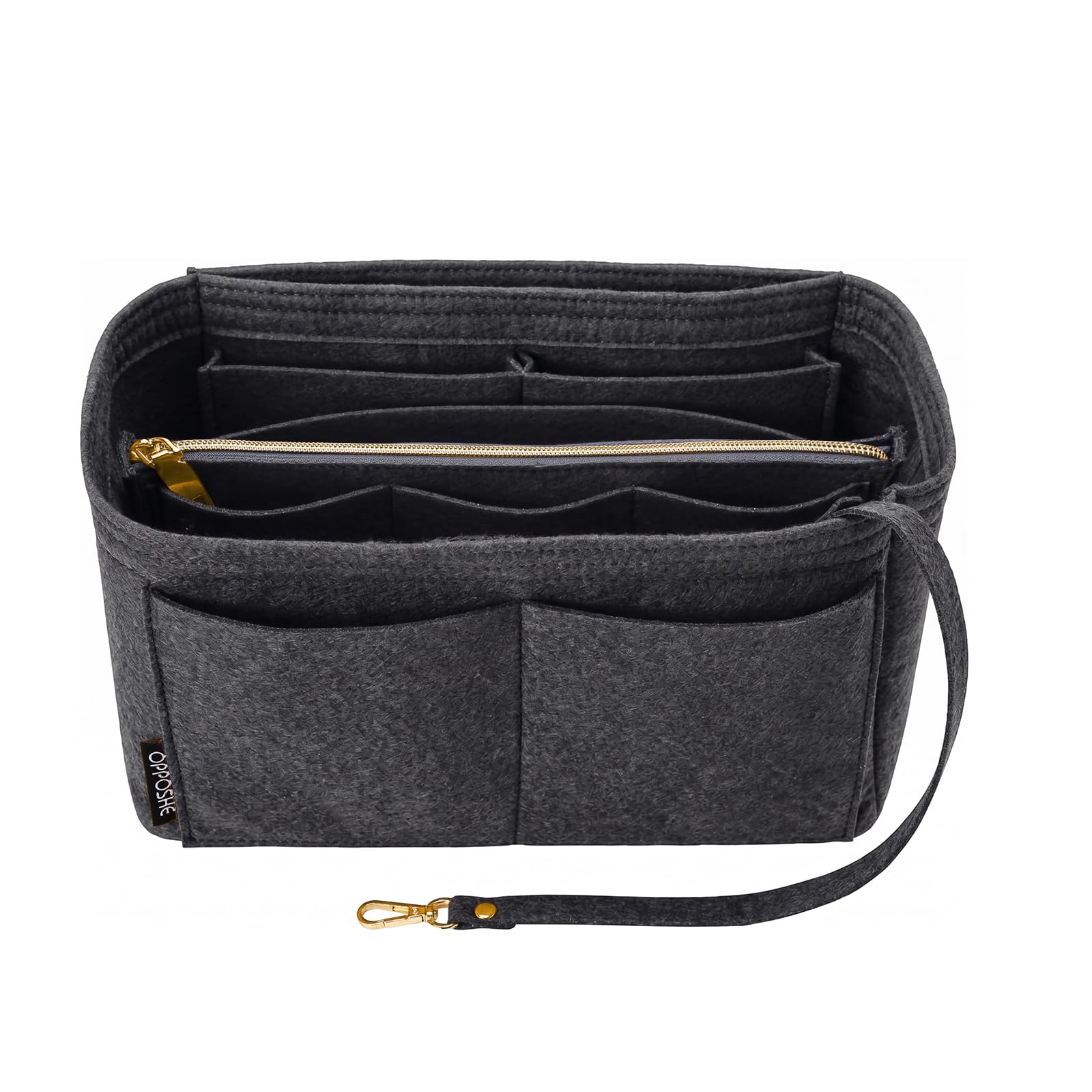 OPPOSHE Purse Organizer Insert, Softened Felt Bag Organizer Insert for Tote