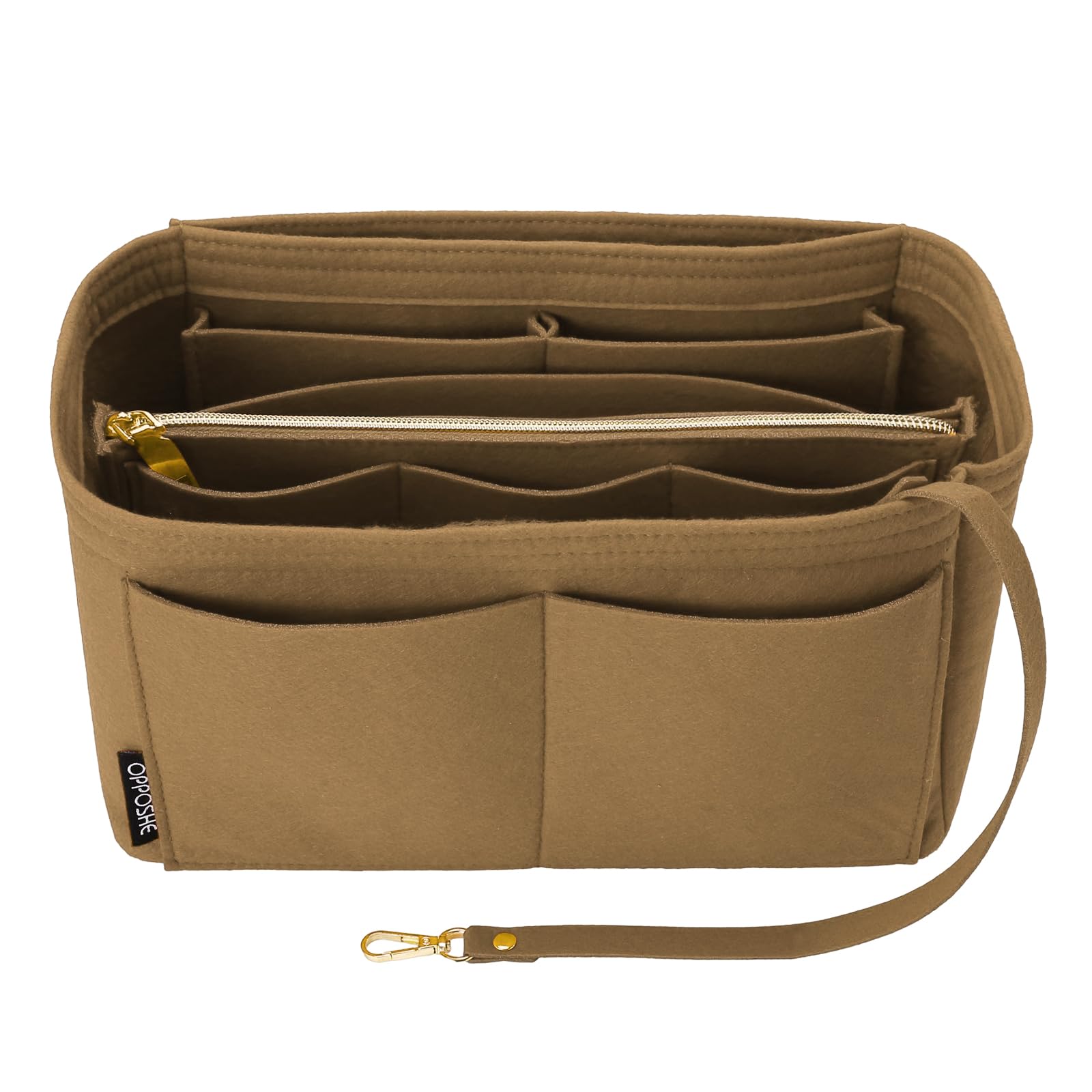 OPPOSHE Purse Organizer Insert, Softened Felt Bag Organizer Insert for Tote