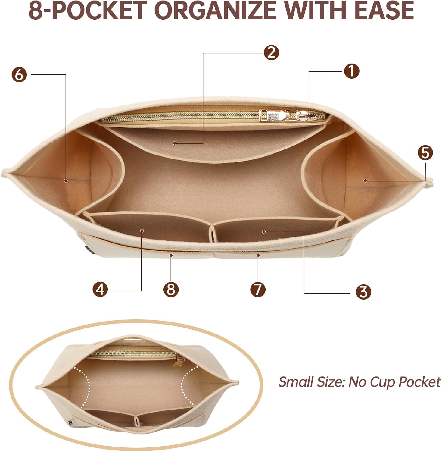 Purse Organizer Insert for Longchamp Bag, Tote Handbag Organizer for Women