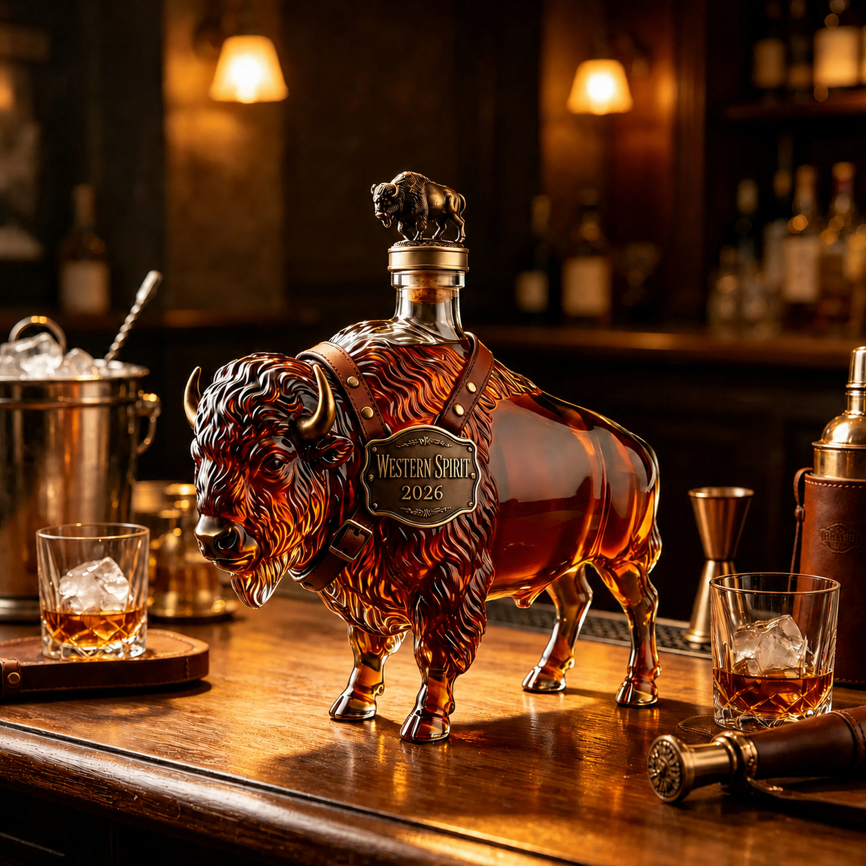3D Sculpted Bull-Shaped Collector's Edition Art Bottle - 2026 Limited Edition