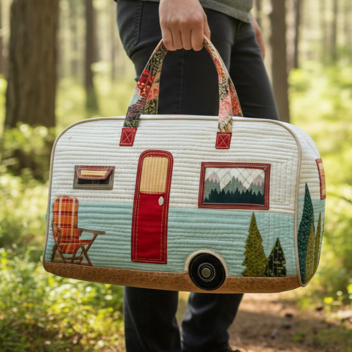Cozy Vintage RV Travel & Weekender Bag