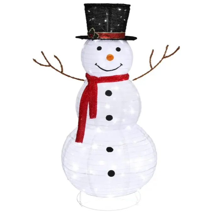6FT Lighted Snowman with Hat - Indoor/Outdoor Holiday Decor