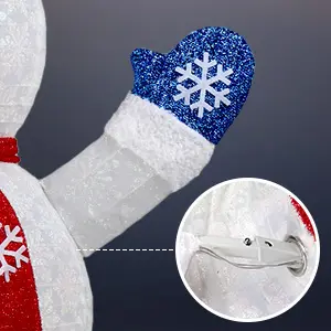 6FT Lighted Snowman with Hat - Indoor/Outdoor Holiday Decor
